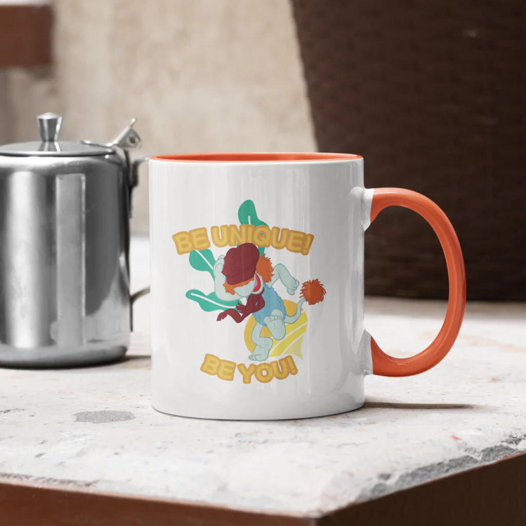 Be Unique! Be You! Fraggle Rock Coloured Mug - Image 2