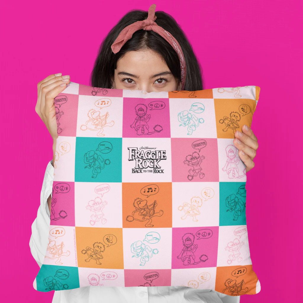 Colourful Checkered - Fraggle Rock Cushion - Image 2