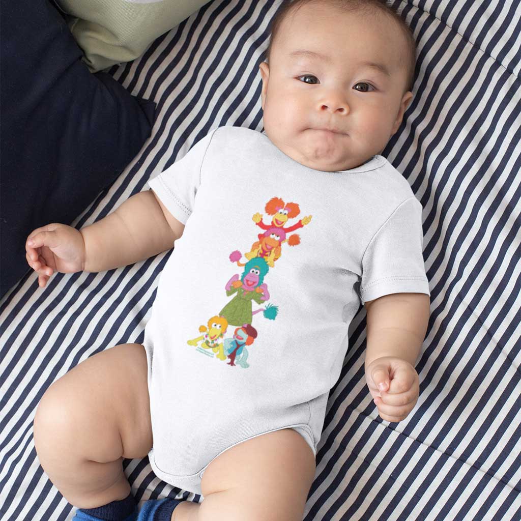 Stack Fraggles Baby Grow - Image 2