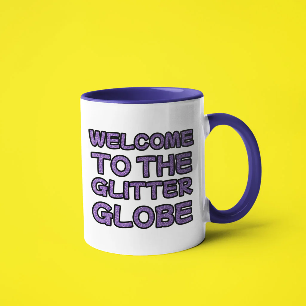Welcome to the Glitter Globe Coloured Mug - Image 2
